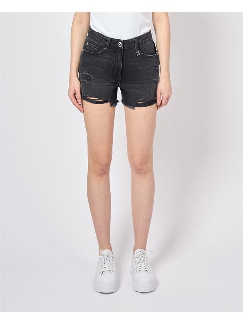 Shorts donna in denim Richmond X neri RICHMOND X | UWP25121SHDENIM BLACK